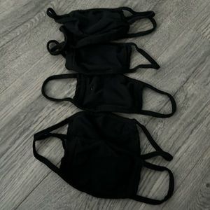 6 new fabric masks black